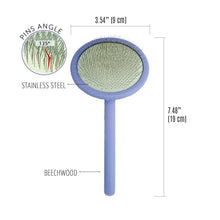 Load image into Gallery viewer, Ergonomic Non-Slip Wooden Detangling Brush for Dogs &amp; Cats: Mint
