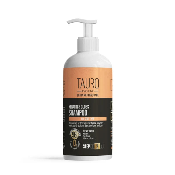 Ultra Natural Care Keratin & Gloss Dog & Cat Shampoo For All Coat Type To Nourish And Moisturize Skin & Coat 33.81 fl oz