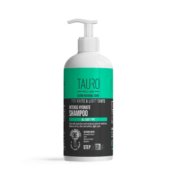 Ultra Natural Care intense hydrate shampoo for dogs and cats with white, light coat and skin