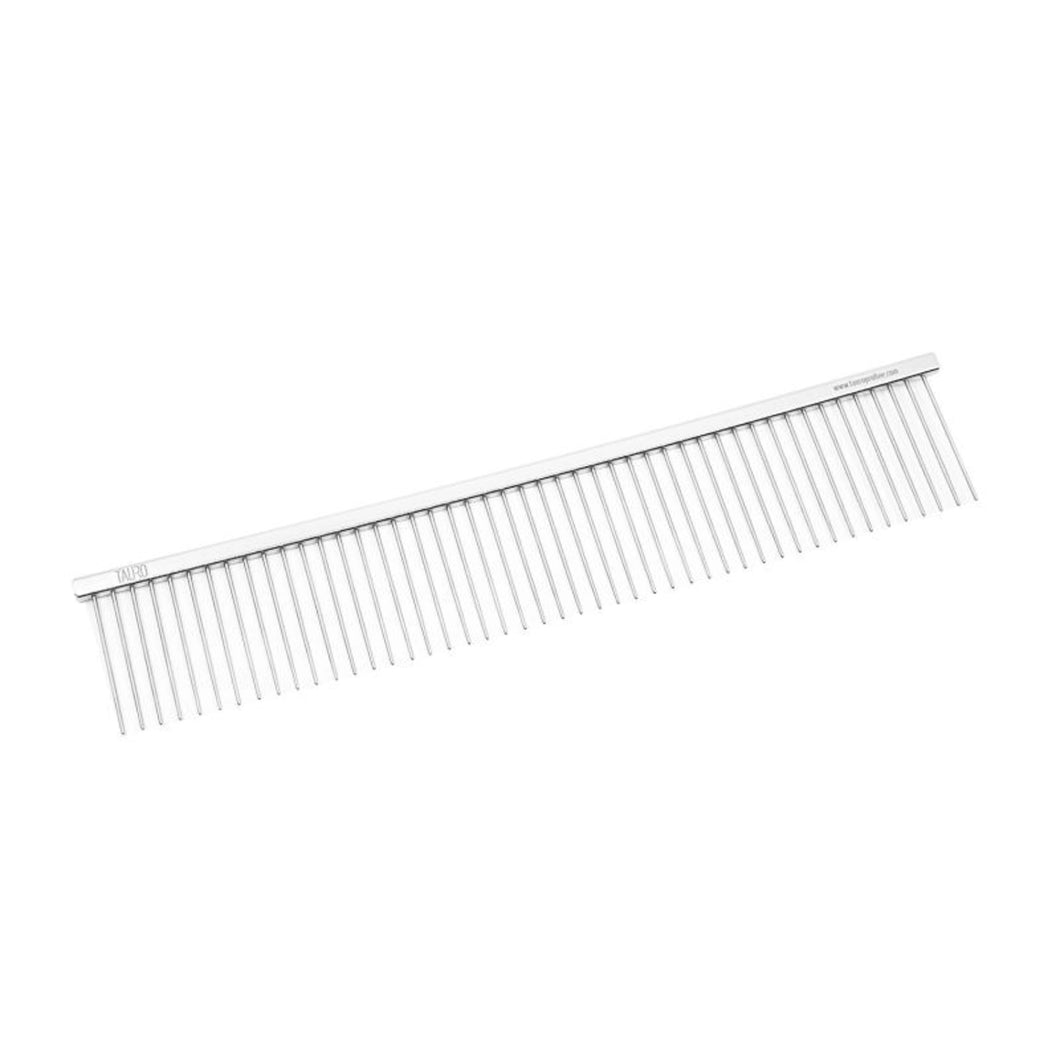 Comb, metallic, sparse teeth, L 9.64 in