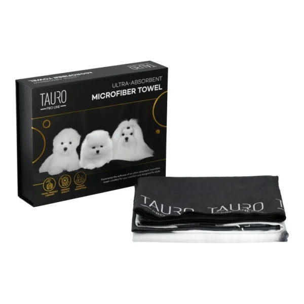 Microfiber towel, highly moisture-absorbing, unique design, 31.5x63 in with Pomeranian spitz, Maltese and bichon frise