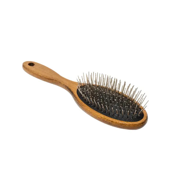 Prestige Wooden Massage Dog & Cat Brush For All Hair Type To Improve Circulation And Promote Healthy Hair Growth 8.86x2.56x0.39 in