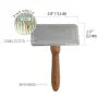 Prestige Wooden Dog & Cat Brush With Metal Rim For All Coat Type Comfortable Brushing And Detangling, teeth 0.43 in L, 2.17x4.53 in