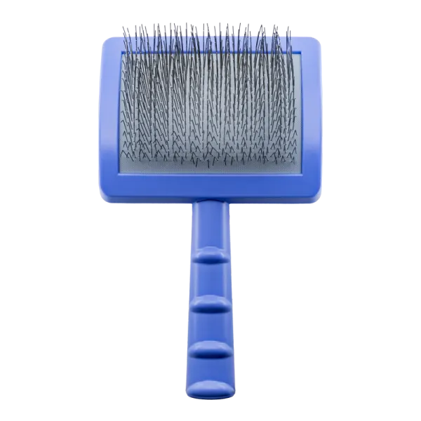 Plastic brush, purple, thin and soft pins, large size 6.9x4.2x2.4 in 0.98 in stainless steel pins